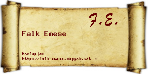 Falk Emese névjegykártya
